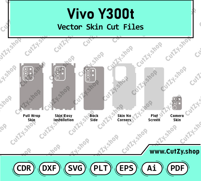 Vivo Y300t Vector Skin Cut Files