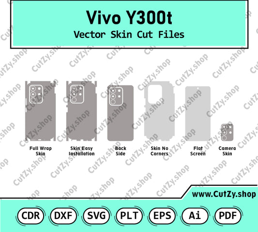 Vivo Y300t Vector Skin Cut Files
