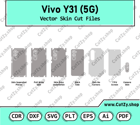 Vivo Y31 5G Vector Skin Cut Files