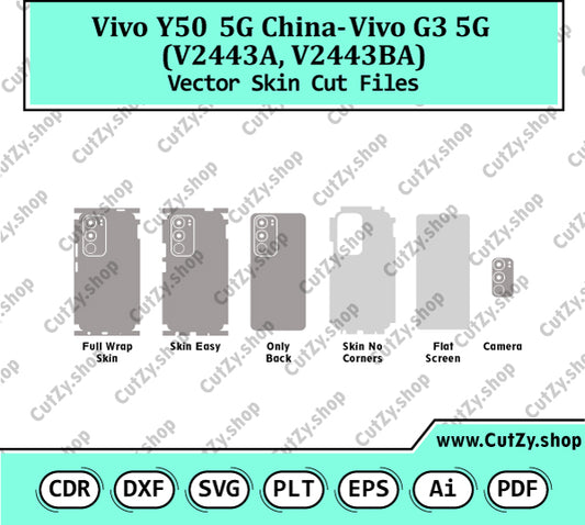 Vivo Y50 5G -Vivo G3 5G (V2443A, V2443BA) Vector Skin Cut Files