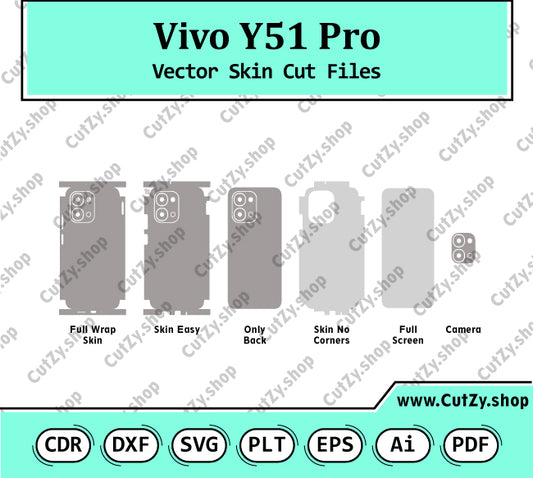 vivo Y51 Pro Vector Skin Cut Files