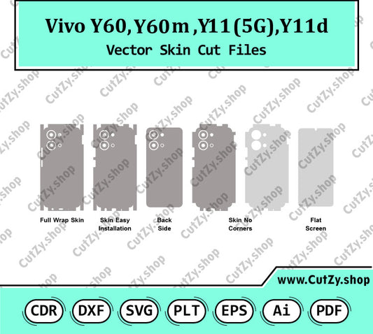 Vivo Y60m-Y60-Y11 5G-Y11d Vector Skin Cut Files