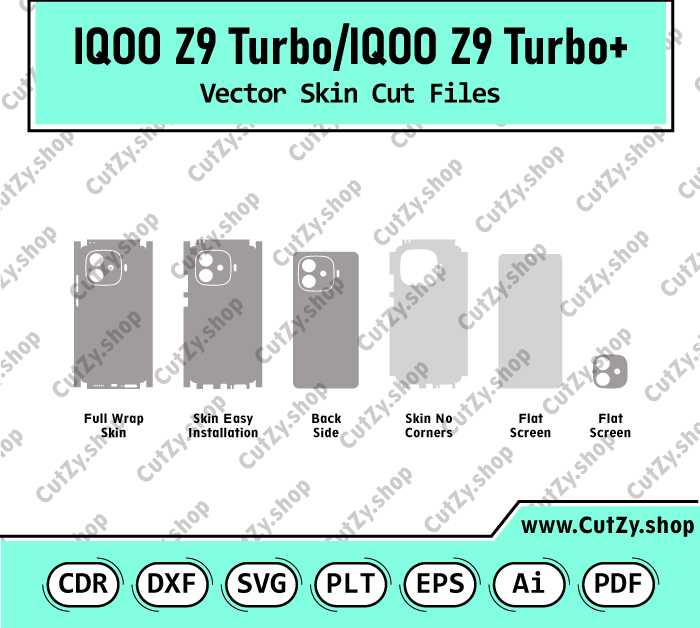 Vivo iQOO Z9 Turbo/iQOO Z9 Turbo+ Vector Skin Cut Files