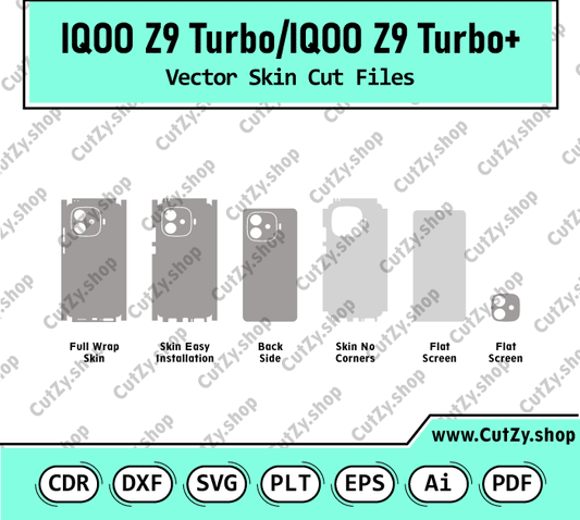 Vivo iQOO Z9 Turbo/iQOO Z9 Turbo+ Vector Skin Cut Files