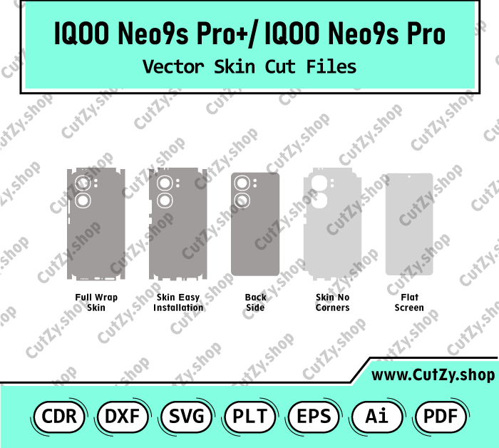 Vivo iQOO Neo9s Pro+-IQOO Neo9s Pro Vector Skin Cut Files