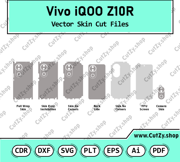 Vivo iQOO Z10R Vector Skin Cut Files
