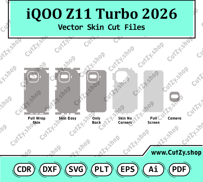 Vivo iQOO Z11 Turbo 2026 Vector Skin Cut Files