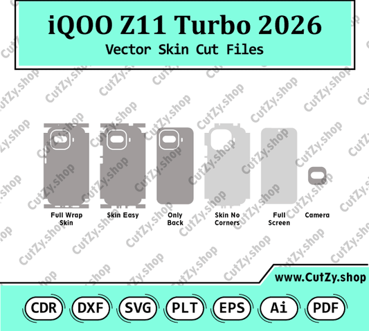 Vivo iQOO Z11 Turbo 2026 Vector Skin Cut Files