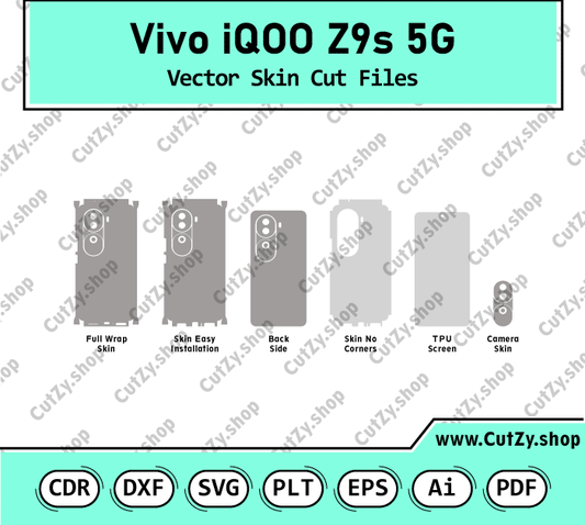 Vivo iQOO Z9s 5G Vector Skin Cut Files