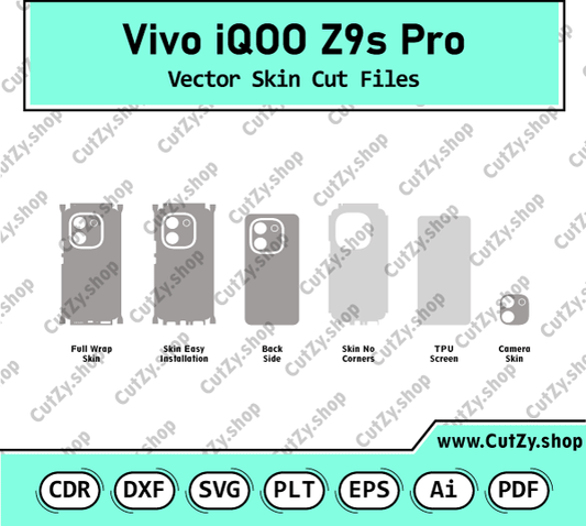 Vivo iQOO Z9s Pro Vector Skin Cut Files