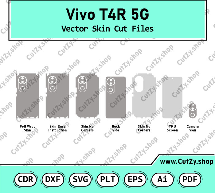 Vivo T4R 5G Vector Skin Cut Files