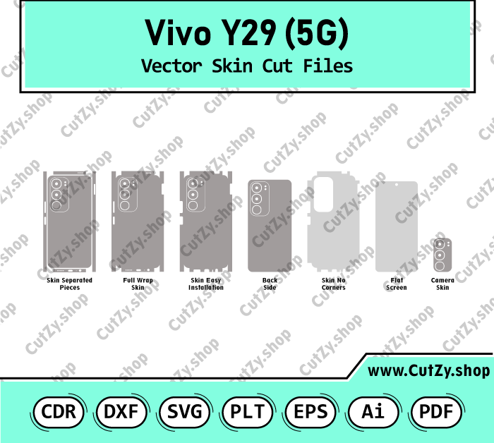 Vivo Y29 5G Vector Skin Cut Files