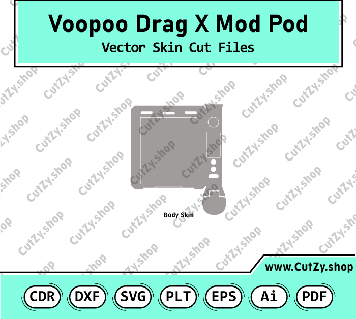Voopoo Drag X Mod Pod Vector Skin Cut Files