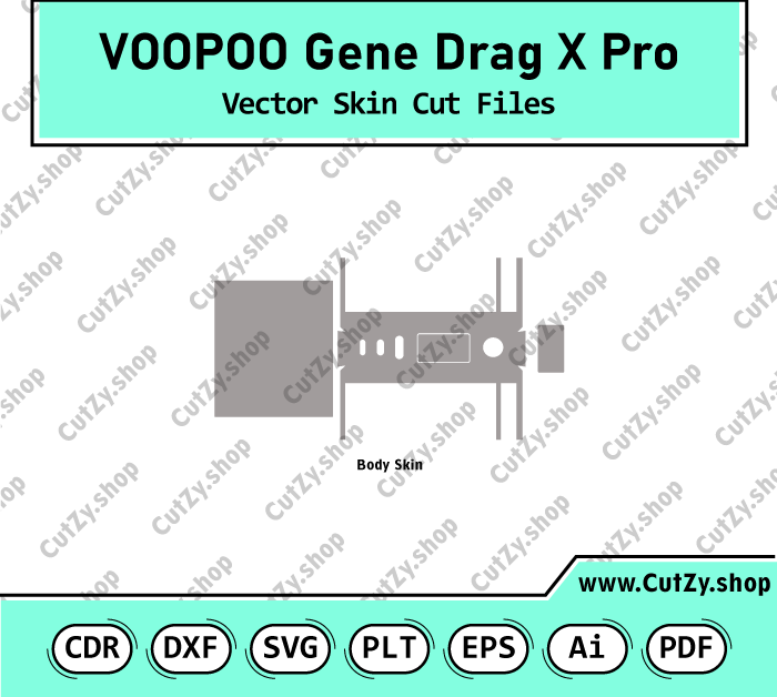 Voopoo Gene Drag X Pro Vector Skin Cut Files