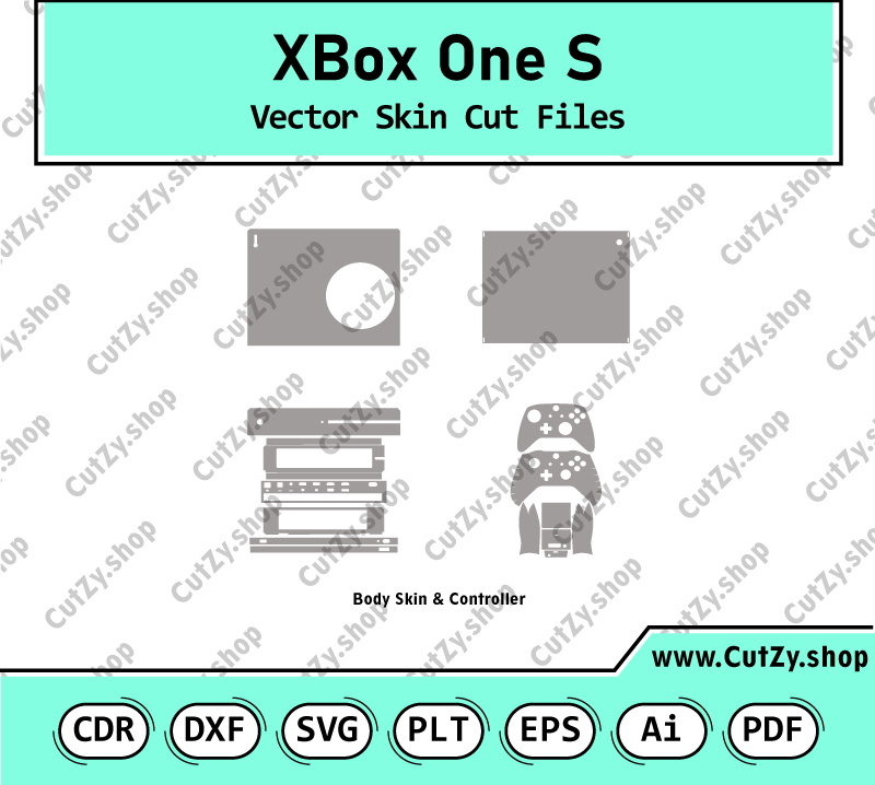 XBox One S Vector Skin Cut Files