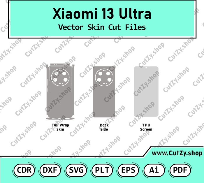 Xiaomi 13 Ultra Vector Skin Cut Files