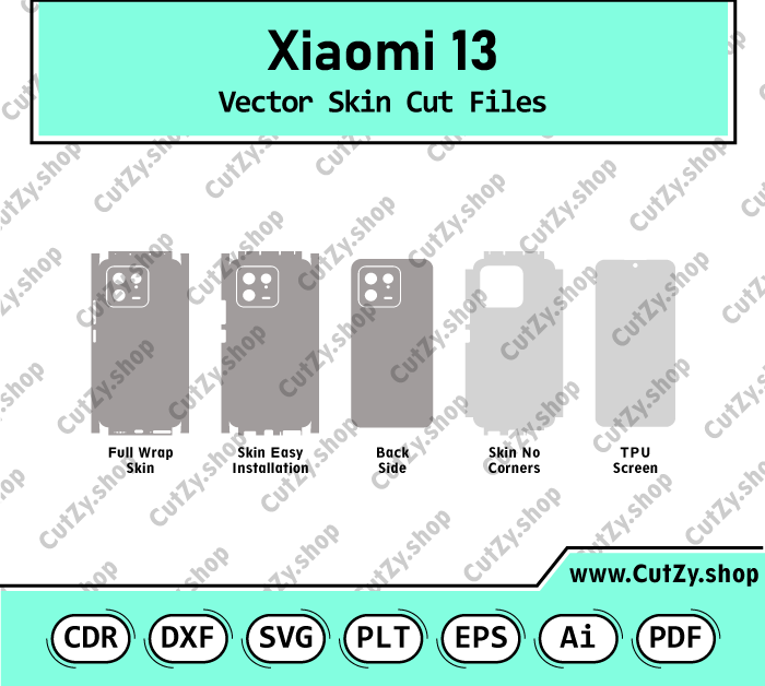 Xiaomi 13 Vector Skin Cut Files