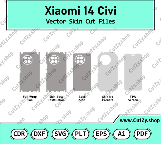Xiaomi 14 Civi Vector Skin Cut Files
