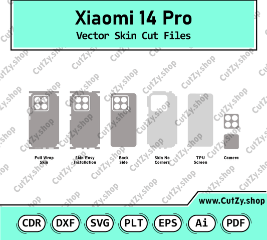 Xiaomi 14 Pro Vector Skin Cut Files