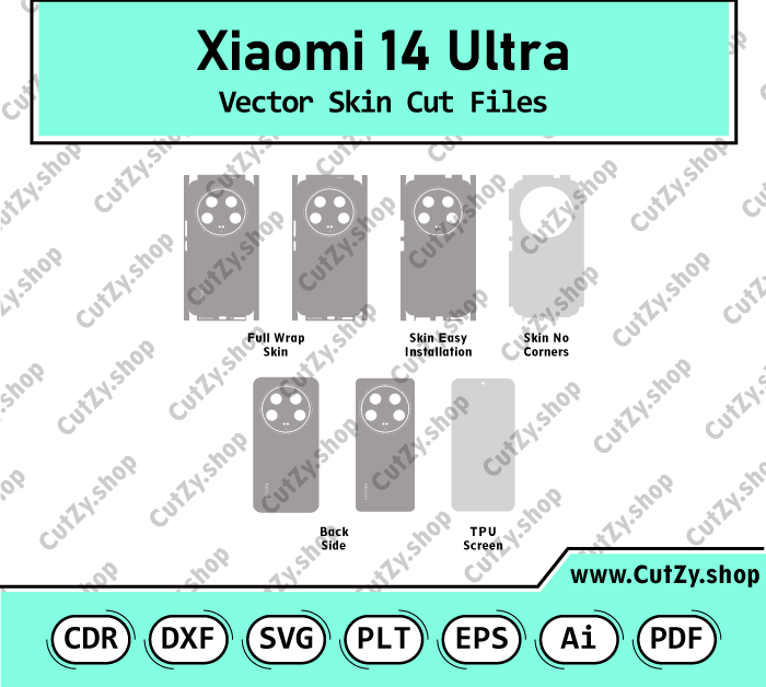 Xiaomi 14 Ultra Vector Skin Cut Files