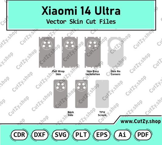 Xiaomi 14 Ultra Vector Skin Cut Files