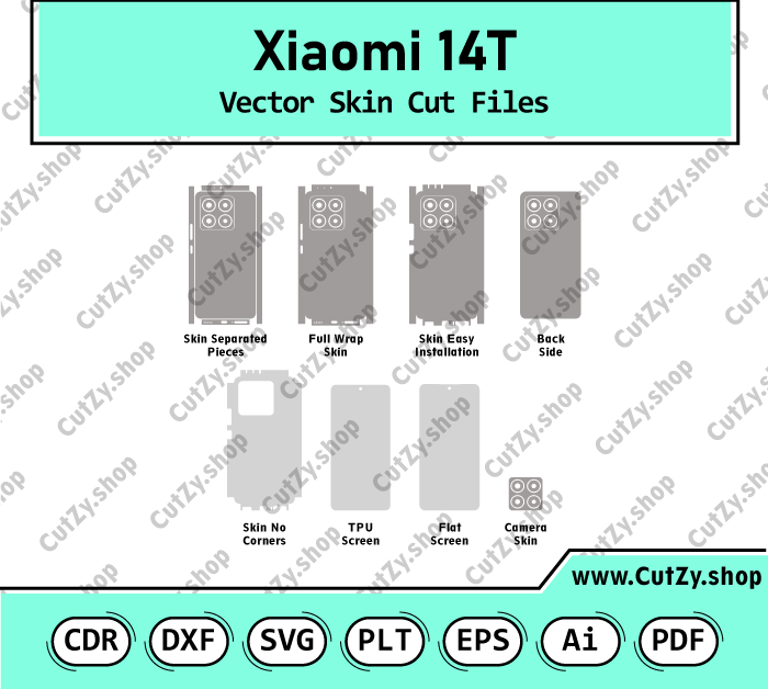 Xiaomi 14T Vector Skin Cut Files