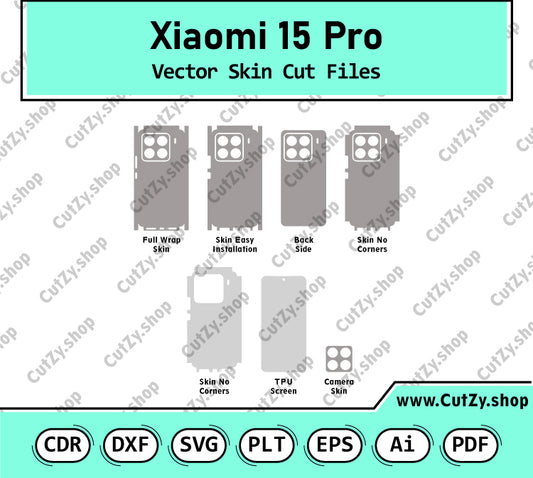Xiaomi 15 Pro Vector Skin Cut Files
