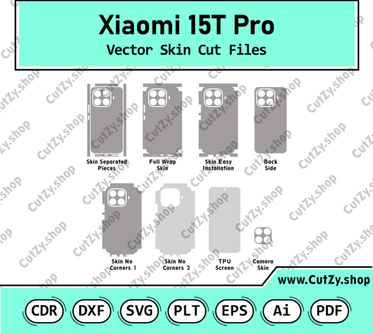 Xiaomi 15T Pro Vector Skin Cut Files
