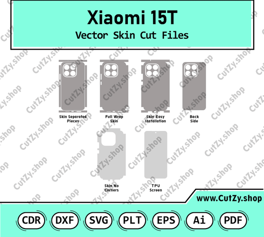 Xiaomi 15T Vector Skin Cut Files