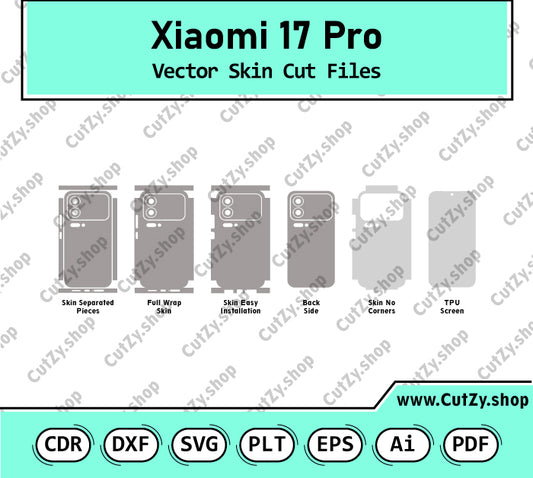 Xiaomi 17 Pro Vector Skin Cut Files