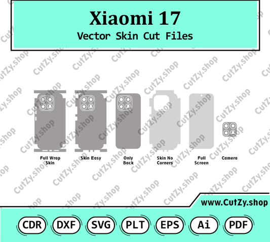 Xiaomi 17 Vector Skin Cut Files