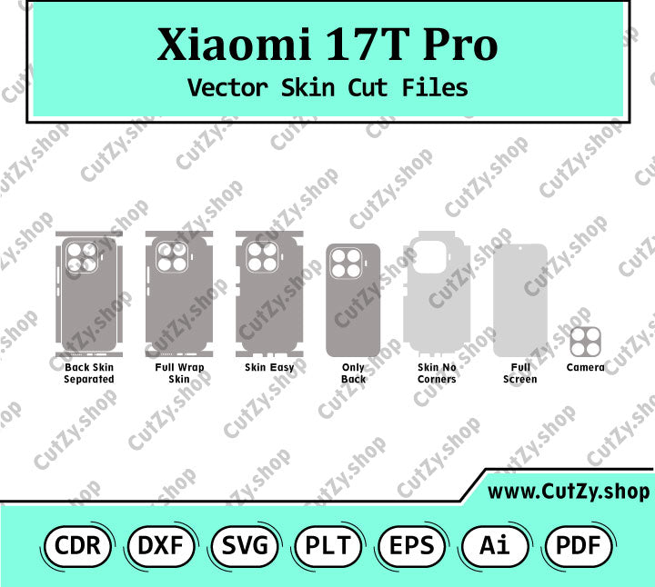 Xiaomi 17T Pro Vector Skin Cut Files