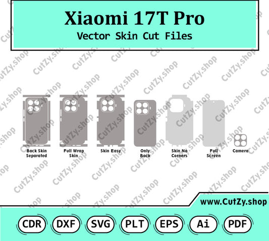 Xiaomi 17T Pro Vector Skin Cut Files