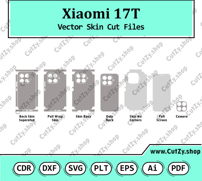 Xiaomi 17T Vector Skin Cut Files