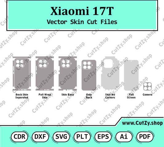 Xiaomi 17T Vector Skin Cut Files