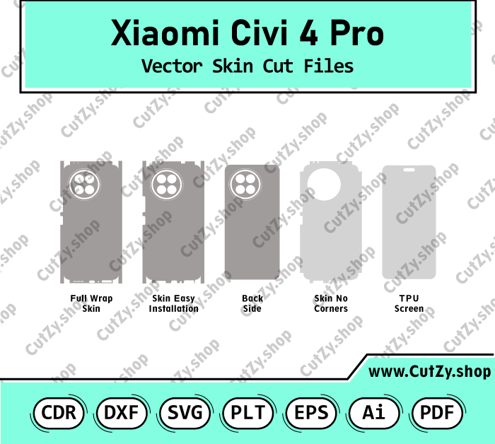 Xiaomi Civi 4 Pro Vector Skin Cut Files