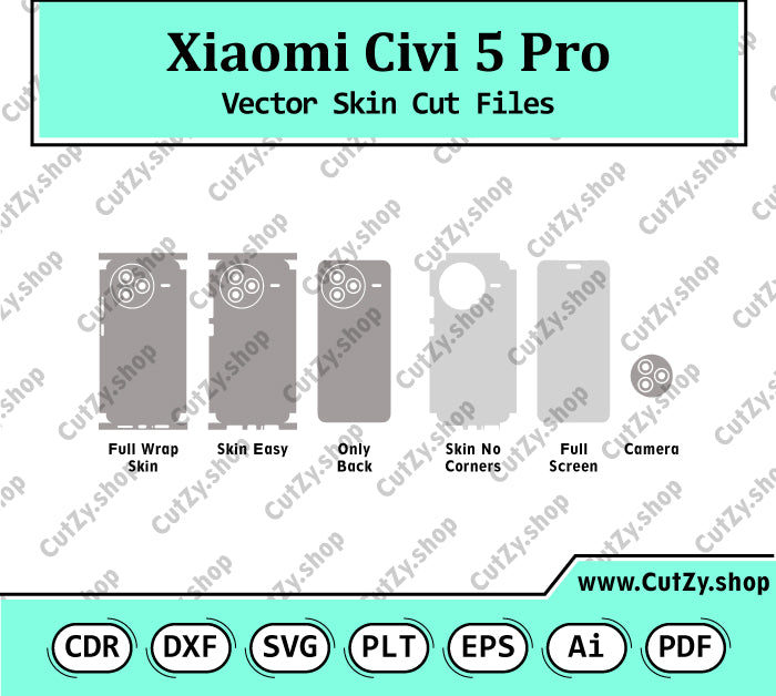 Xiaomi Civi 5 Pro Vector Skin Cut Files