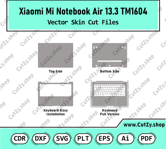 Xiaomi Mi Notebook Air 13.3 TM1604 Vector Skin Cut Files Template