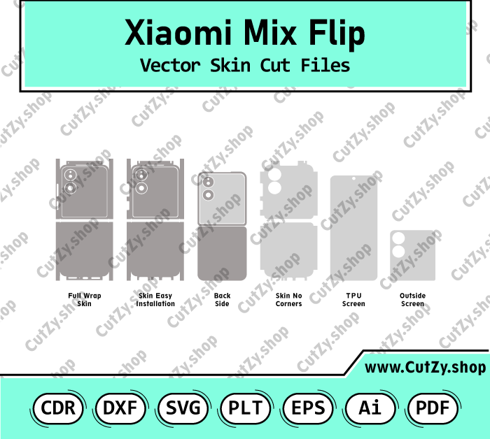 Xiaomi Mix Flip Vector Skin Cut Files