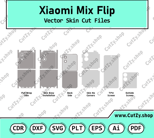 Xiaomi Mix Flip Vector Skin Cut Files