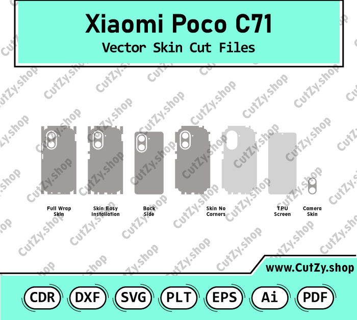 Xiaomi Poco C71 Vector Skin Cut Files