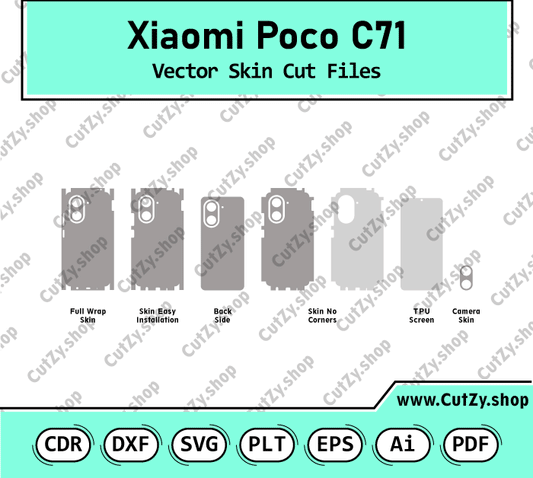 Xiaomi Poco C71 Vector Skin Cut Files