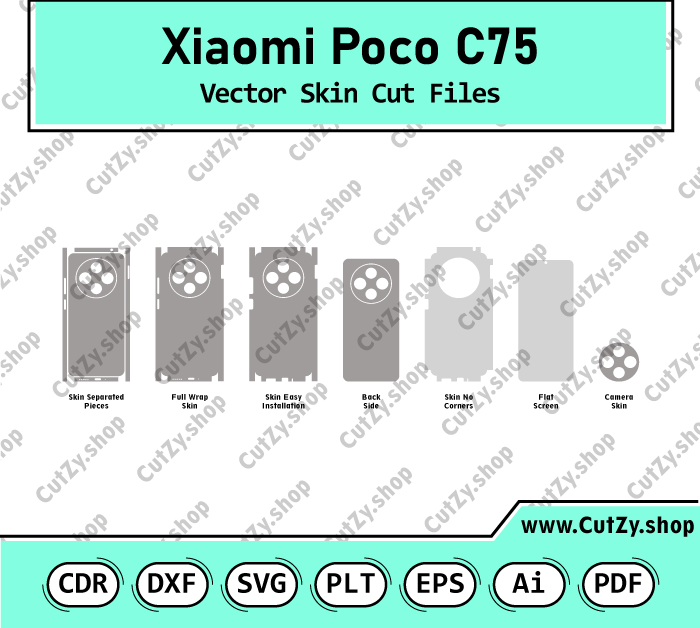 Xiaomi Poco C75 4G-5G Vector Skin Cut Files