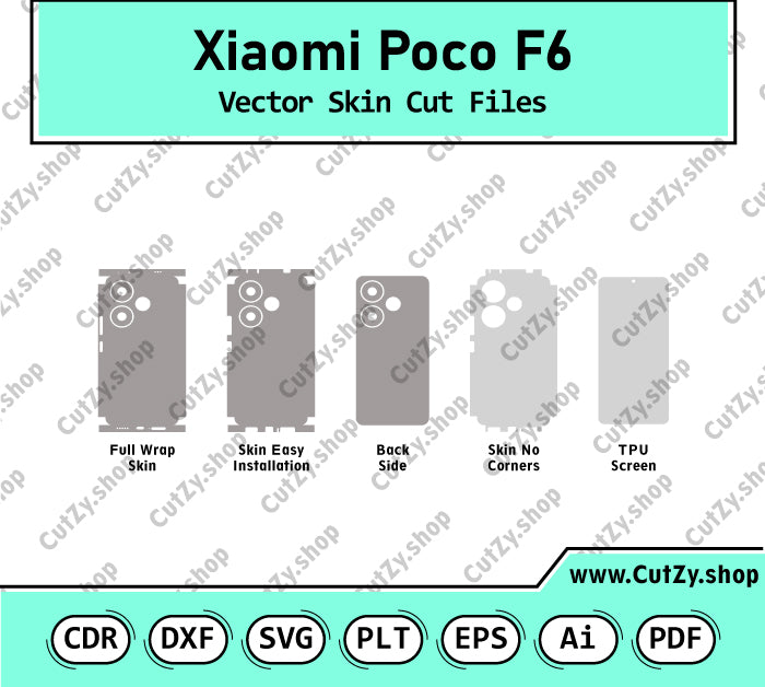Xiaomi Poco F6 Vector Skin Cut Files