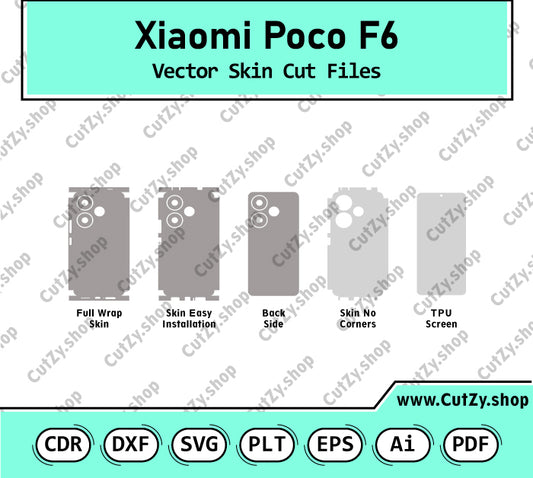 Xiaomi Poco F6 Vector Skin Cut Files