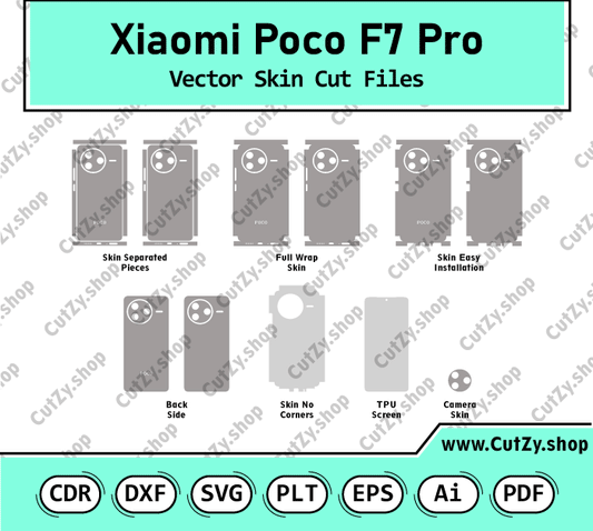 Xiaomi Poco F7 Pro Vector Skin Cut Files