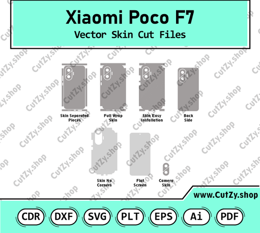 Xiaomi Poco F7 Vector Skin Cut Files