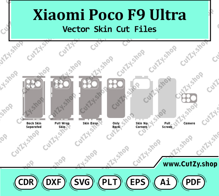 Xiaomi Poco F9 Ultra Vector Skin Cut Files