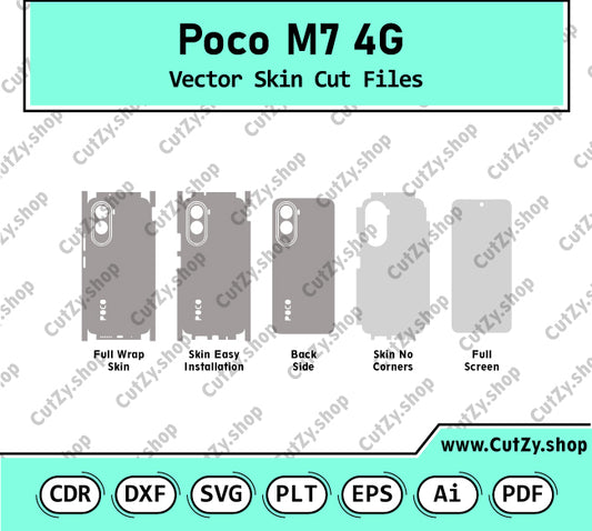 Xiaomi Poco M7 4G Vector Skin Cut Files