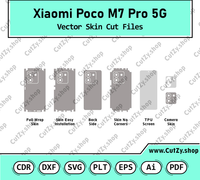 Xiaomi Poco M7 Pro 5G Vector Skin Cut Files